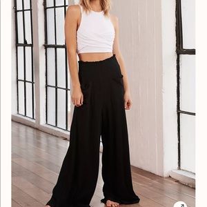 Free people wide leg black pants